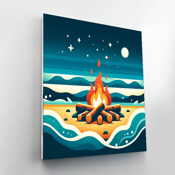 Coastal Campfire Numbered Painting Kits