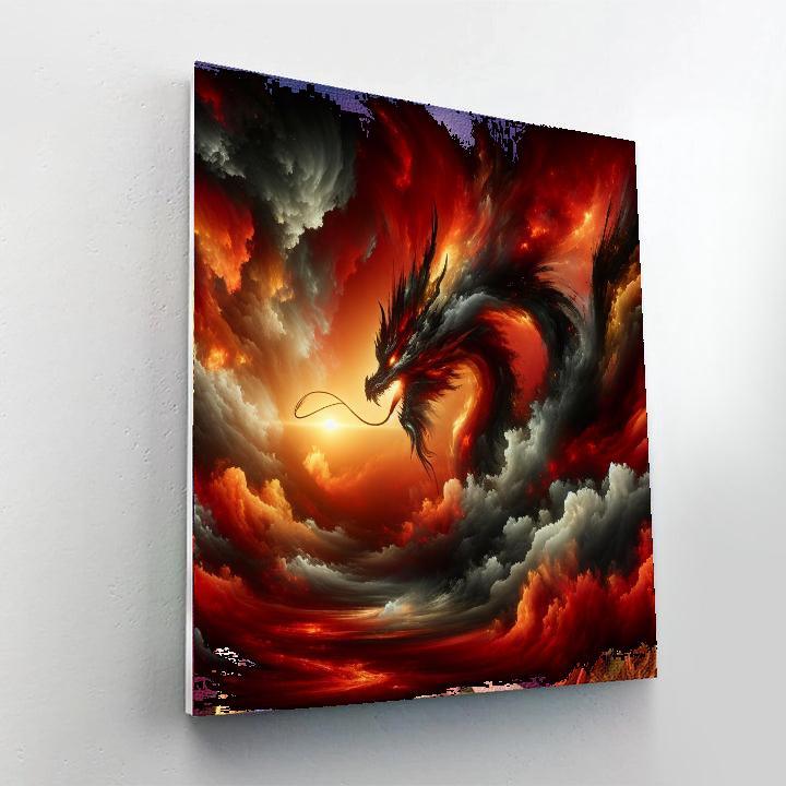 Mystical Dragon Realms Number Painting