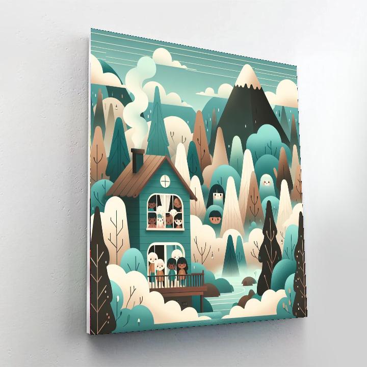 Enchanted Mountain Hideaway Paint By Number