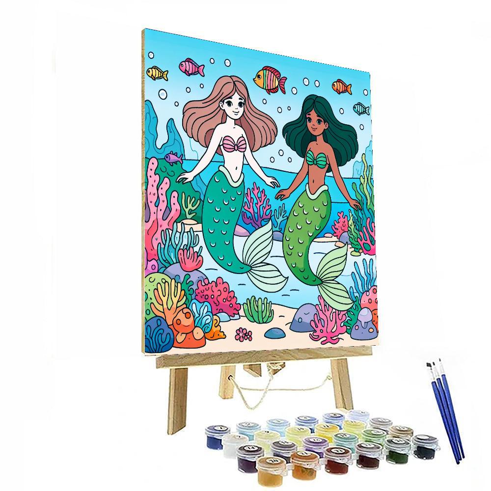 Mystical Mermaids Lagoon Paint By Numbers Art