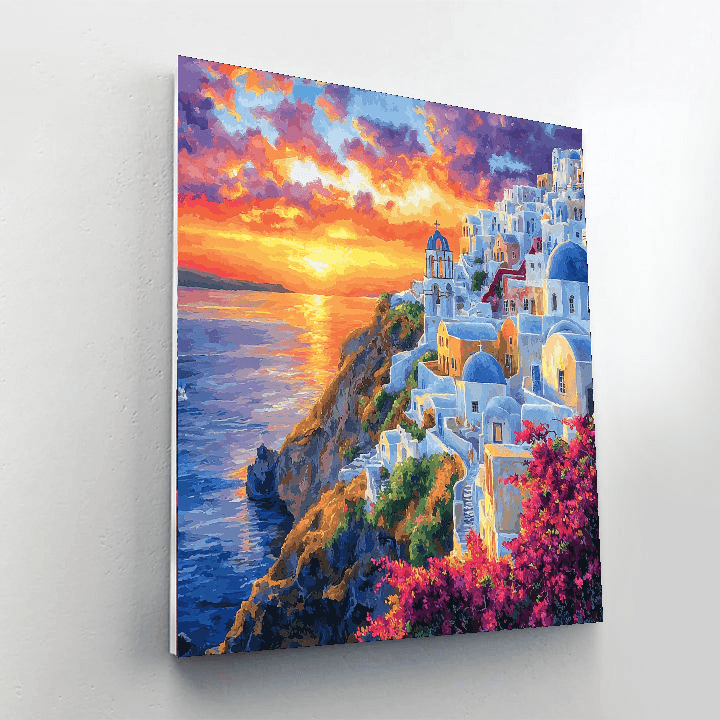 Santorini - Greece DIY Paint By Numbers