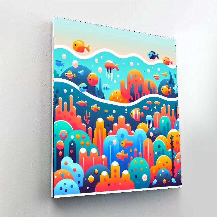 Radiant Rainbow Reef Painting Number Kit