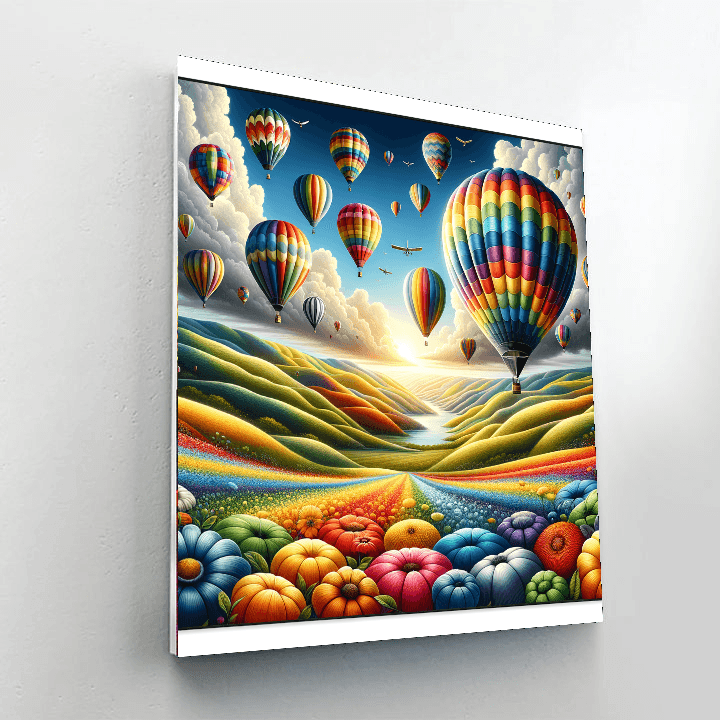 Adventurous Hot Air Balloon Ride - DIY Painting By Numbers Kit