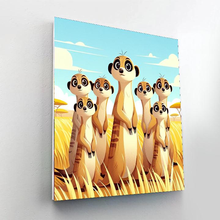 Marvelous Meerkats Paint By Numbers Art