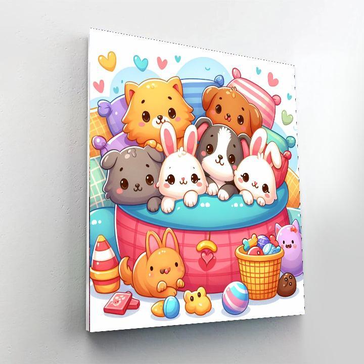 Cuddle Up With Critters Paint By Numbers