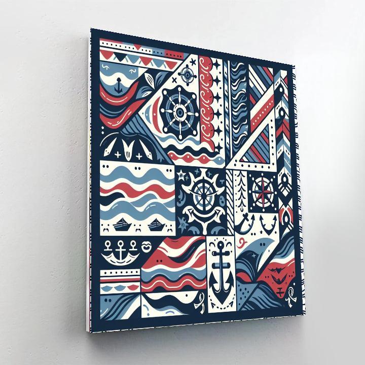 Nautical Voyage Throw Blanket Number Painting