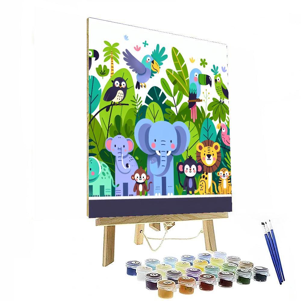 Jungle Parade Fiesta Painting Number Kit