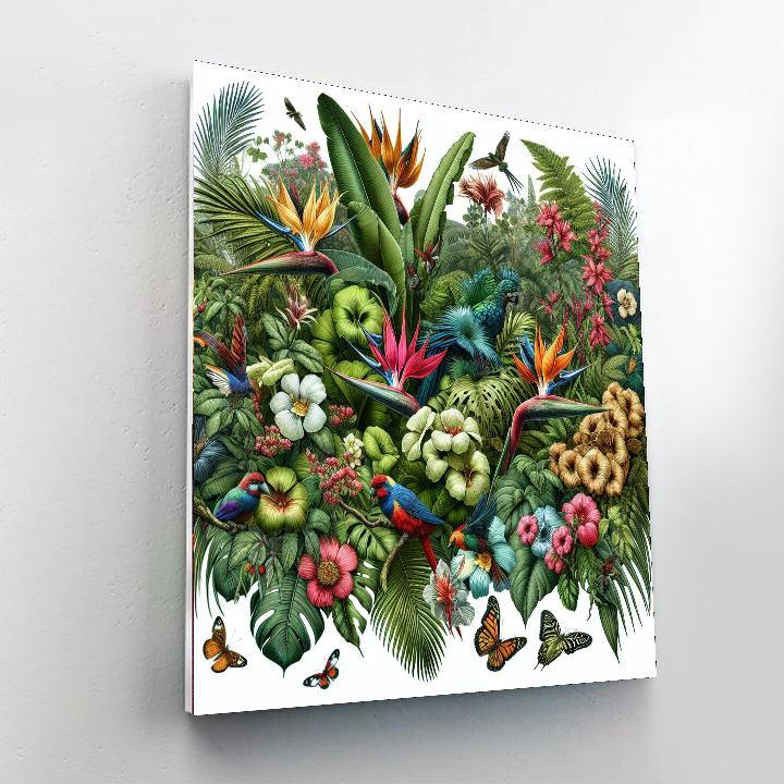 Vibrant Jungle Oasis Painting By Numbers Kit