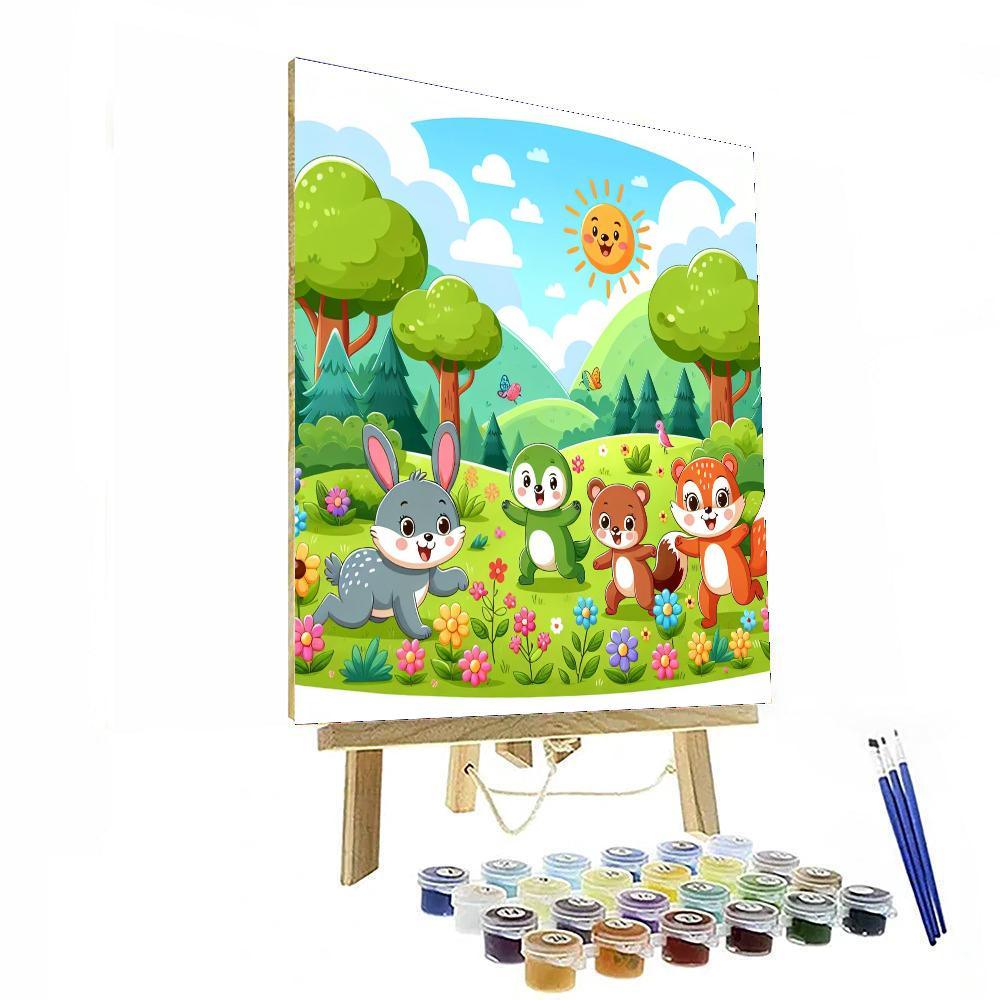 Colorful Creatures Of The Forest Numbered Painting Kits