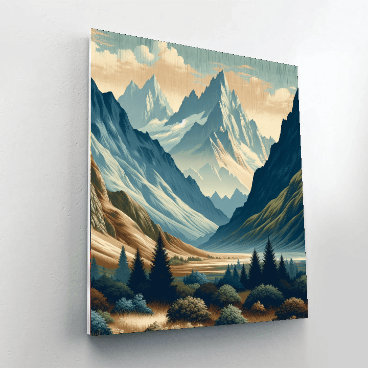 Mountain Serenity Retreat Paint By Number