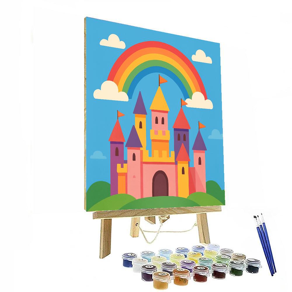 Creative Rainbow Castle Numbered Painting Kits