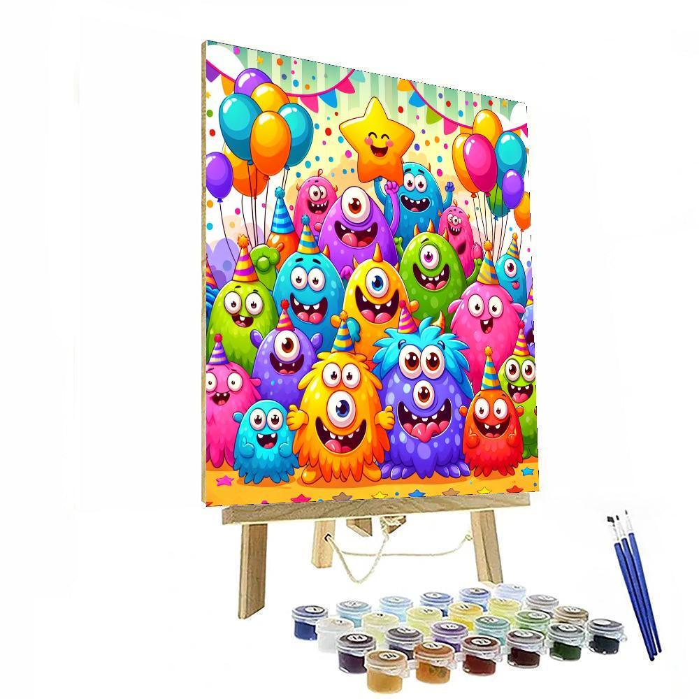 Funky Monster Adventure Painting Number Kit