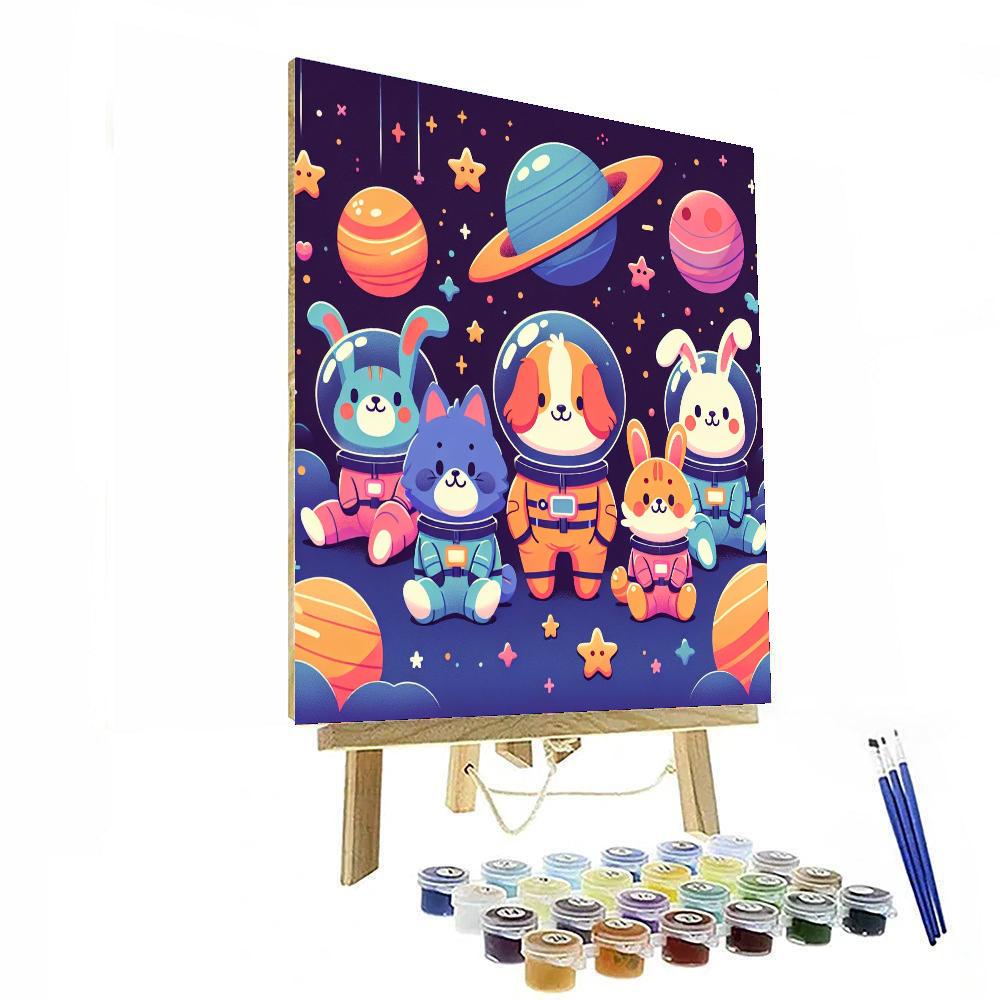 Cute Space Animals Paint By Numbers