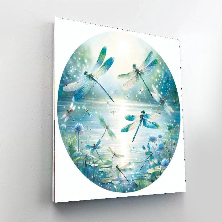 Dragonfly's Graceful Flight Paint By Numbers