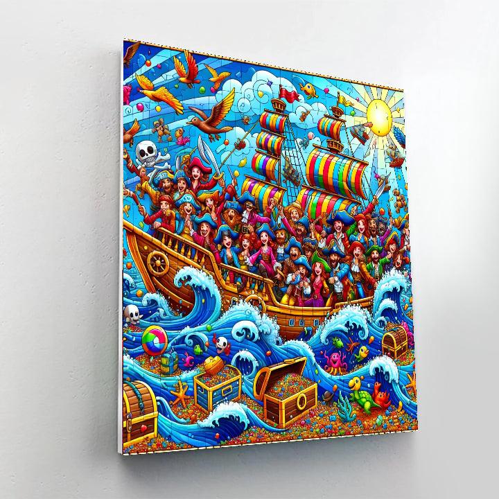 The Happy Pirate Crew DIY Paint By Numbers