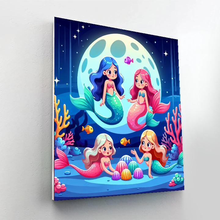 Moonlit Mermaid Melody Numbered Painting Kits