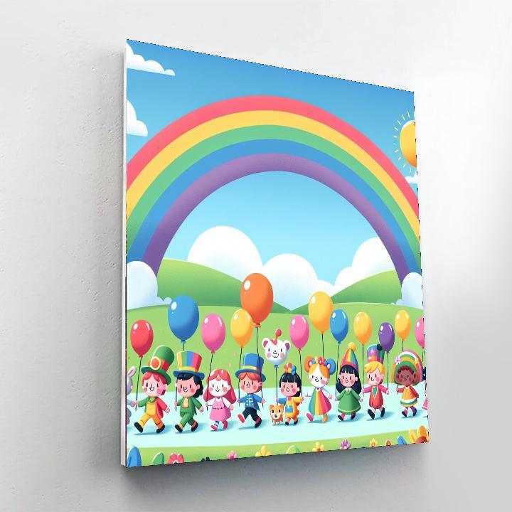 Rainbow Parade Painting Number Kit