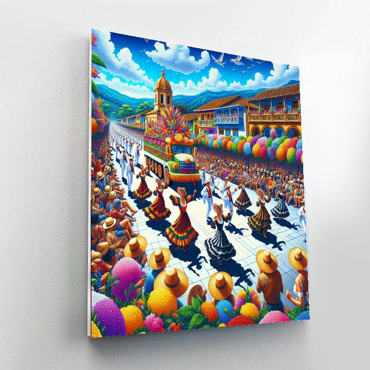 Fiesta De Las Flores Y Del Café - Colombia Painting By Numbers Kit