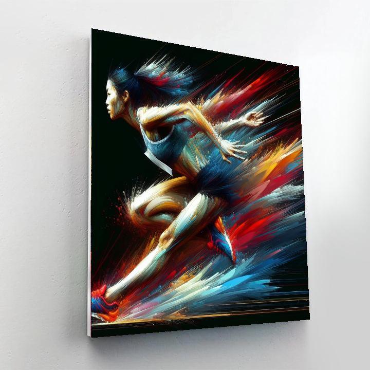 Energizing Sports Motion Number Painting