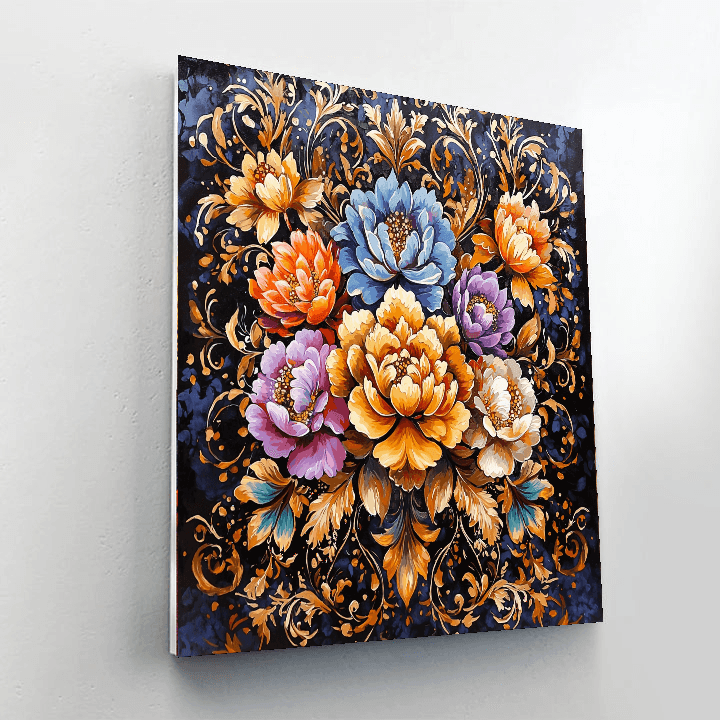 Neo-Baroque Style Inspired Neo-Baroque Floral Cascade  Paint By Numbers Kits
