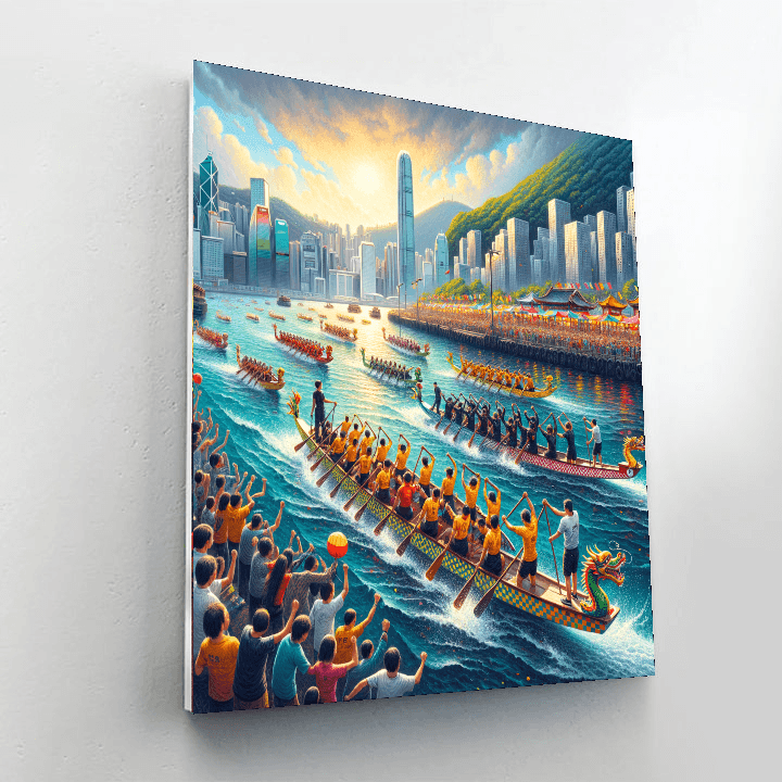 Dragon Boat Festival - Hong Kong, China Painting By Numbers Kit