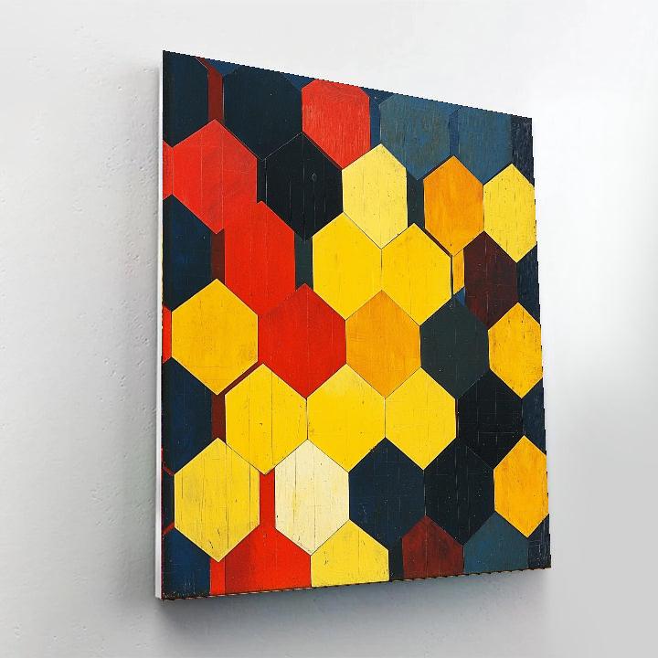 Kazimir Malevich Inspired Prismatic Balance  DIY Paint By Numbers