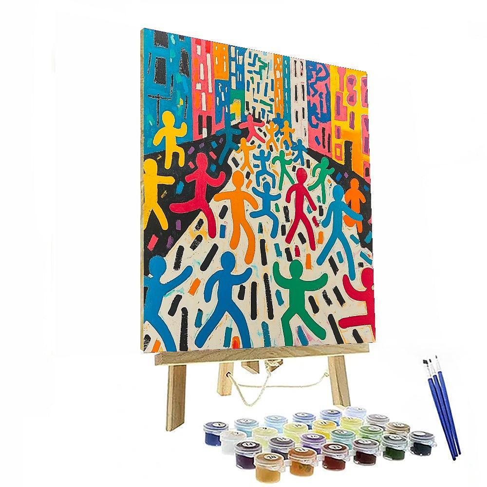 Keith Haring Inspired Urban Playground  Numbered Painting Kits