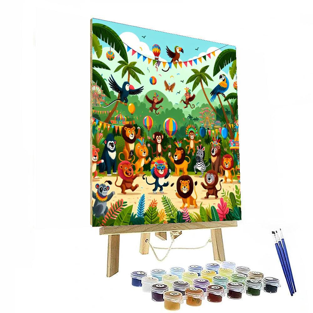 Joyful Jungle Carnival Painting Number Kit