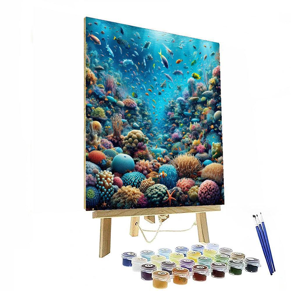 Colorful Tropical Reef Paint By Numbers Kits