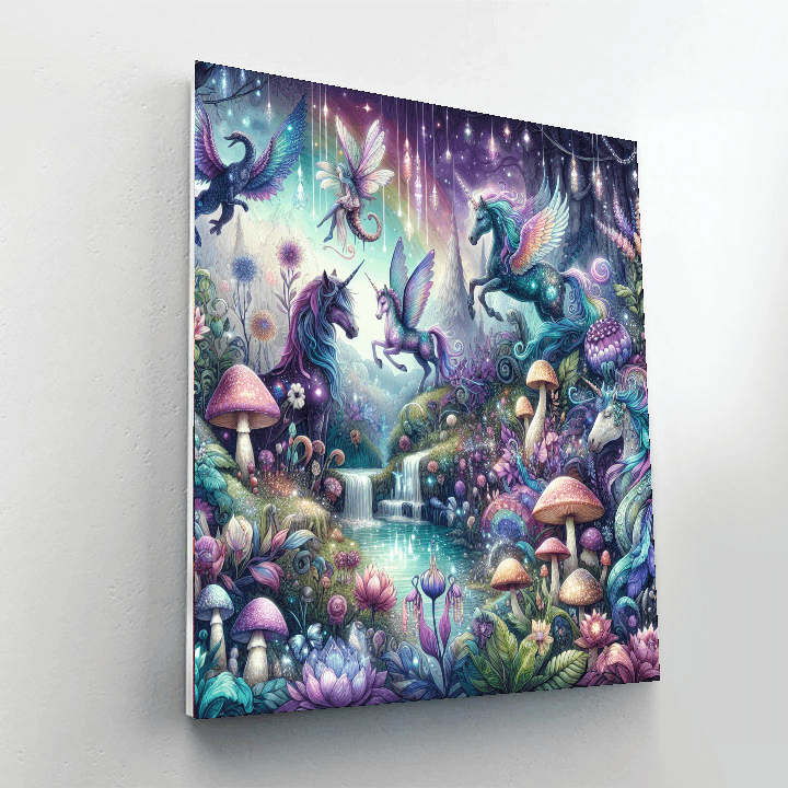 Whimsical Fairytale Realm Number Painting