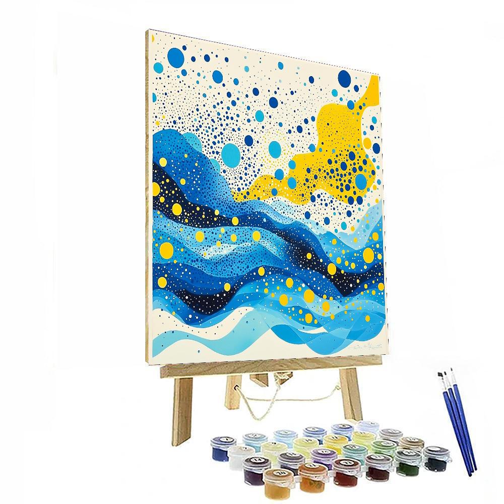 Yayoi Kusama Inspired Cosmic Dots Euphoria  Paint By Number