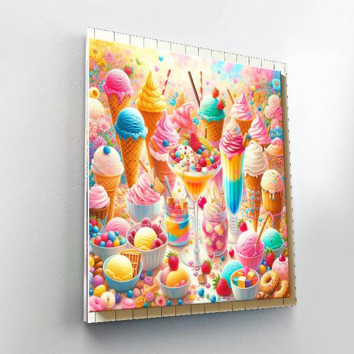 Whimsical Ice Cream Delight Painting By Numbers Kit