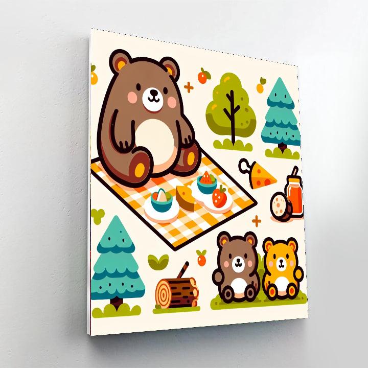 Bear's Forest Feast Paint By Numbers