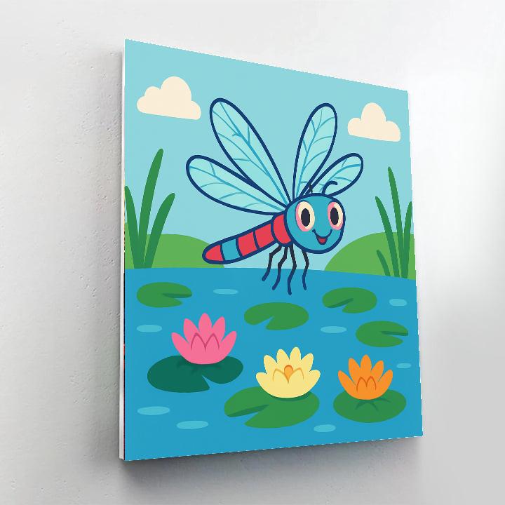 Sparkling Dragonfly Dance DIY Paint By Numbers