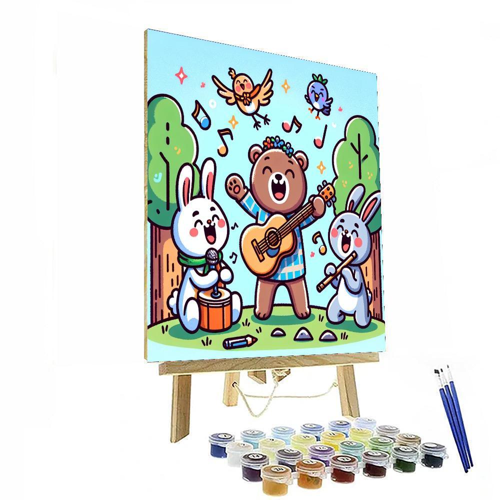 Joyful Animal Sing-along DIY Paint By Numbers