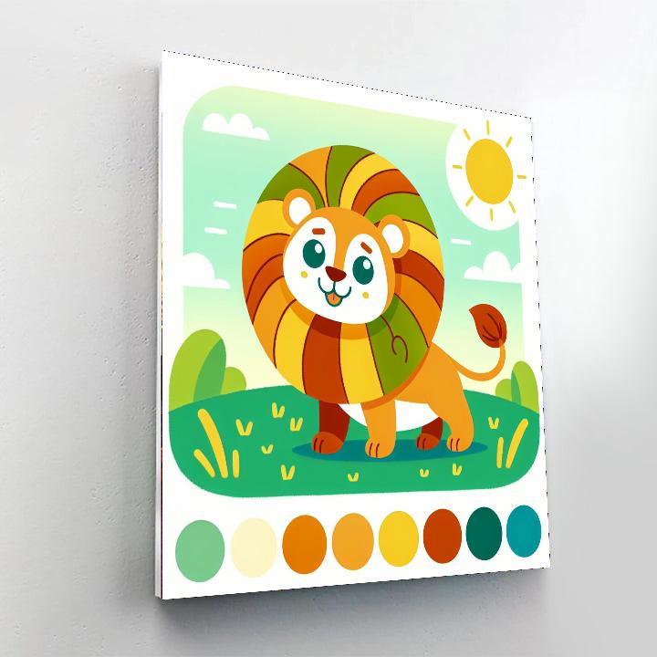 Charming Lion Paint By Numbers Kits