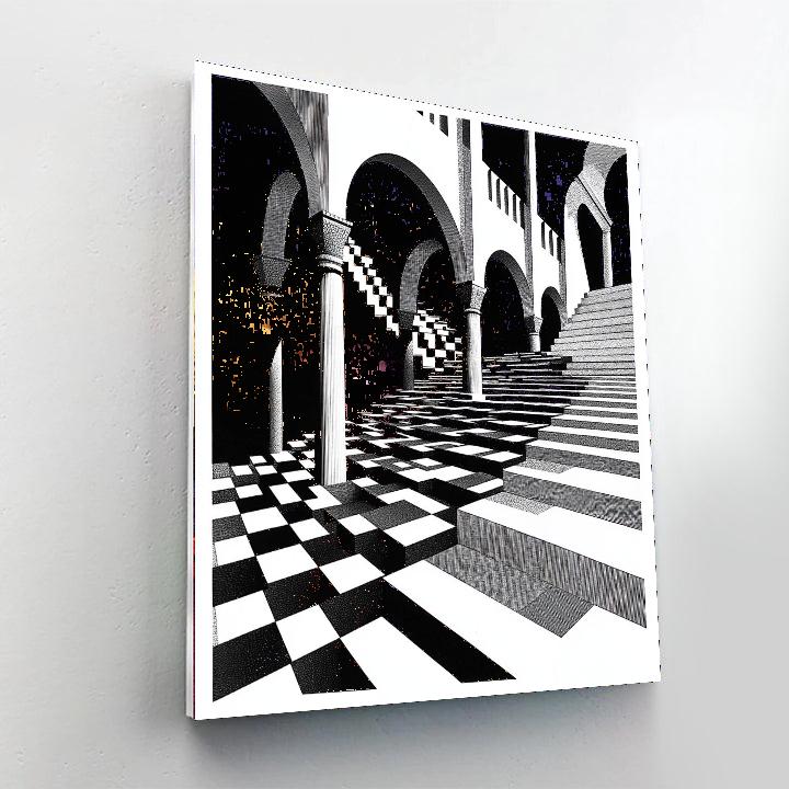 M.C. Escher Inspired The Labyrinth Of Patterns  Paint By Numbers