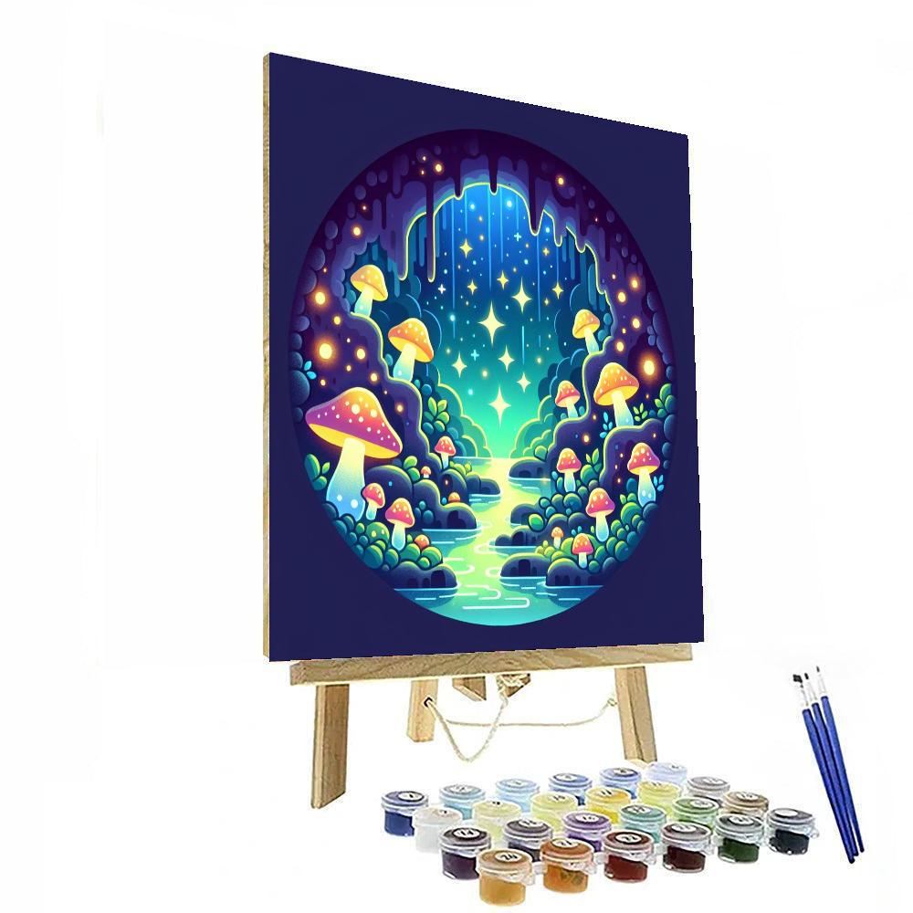 Glowing Grotto Paint By Numbers Art