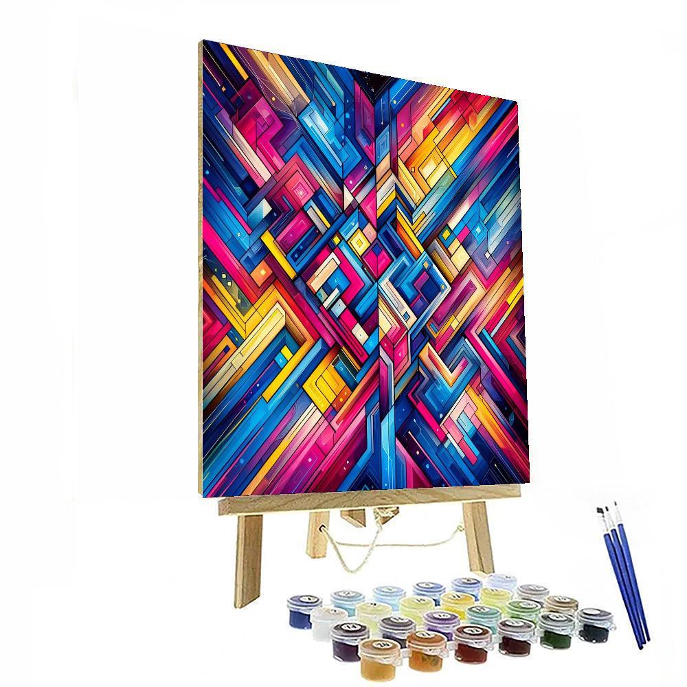 Radiant Geometric Dreams Paint By Number