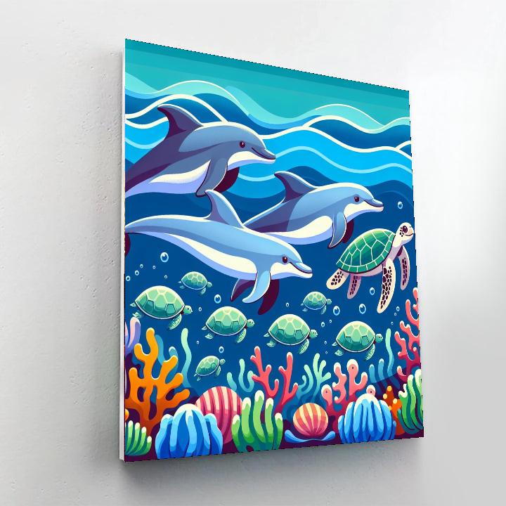 Ocean Friends Gathering Numbered Painting Kits