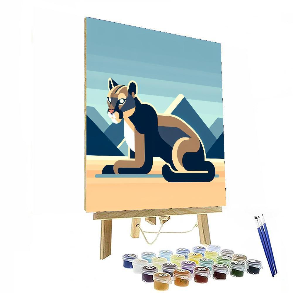 Curious Cougar Numbered Painting Kits