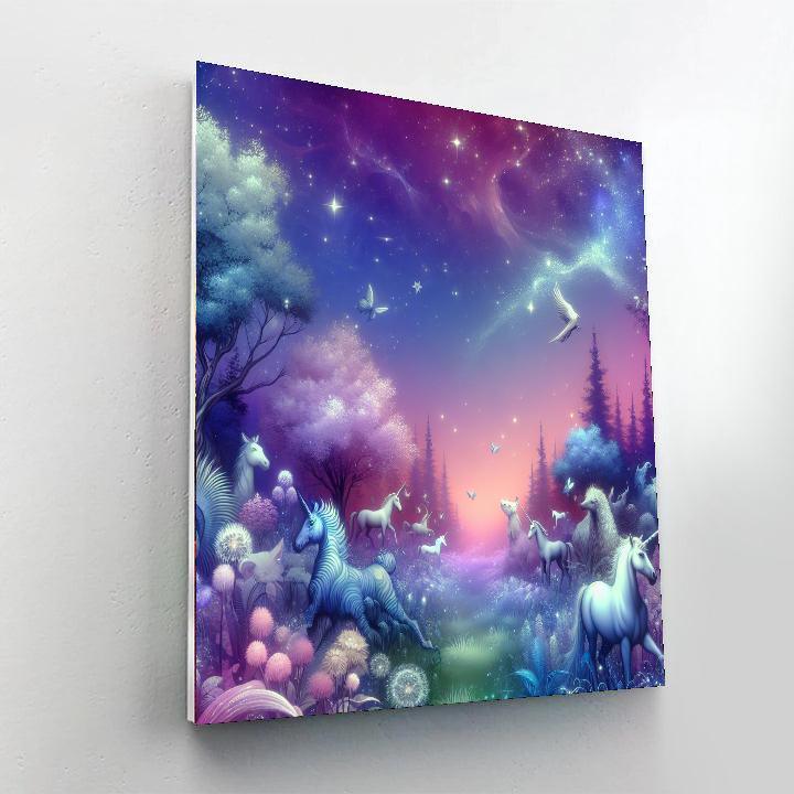 Mystical Unicorn Glade Paint By Numbers Art