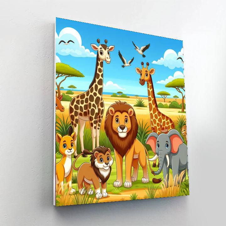 Savannah Safari Surprise Number Painting