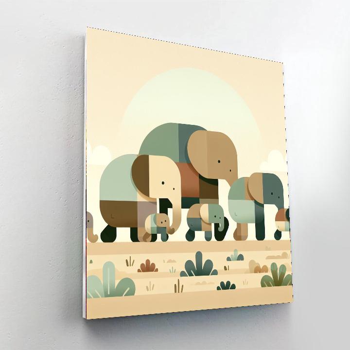 Enchanting Elephants Painting By Numbers Kit