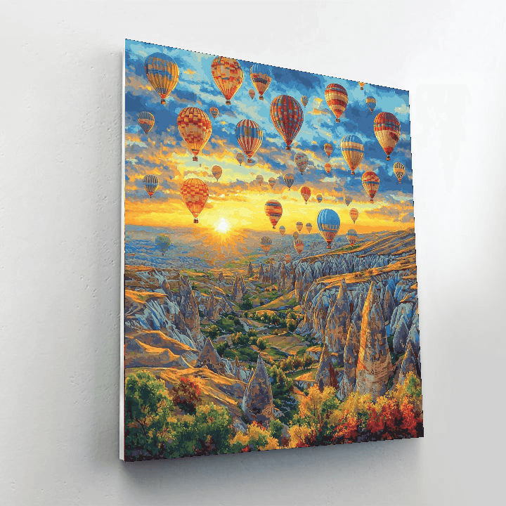 Cappadocia Hot Air Balloons - Turkey DIY Paint By Numbers