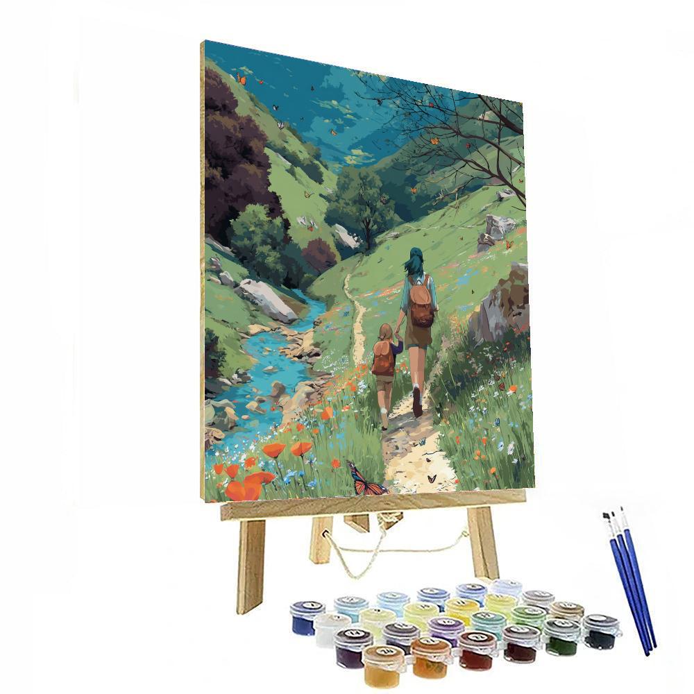 Mom And Child’s Nature Adventure Painting Number Kit