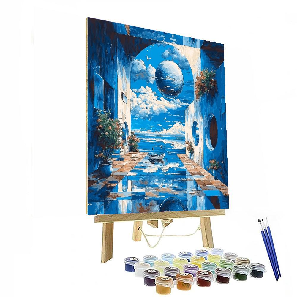 René Magritte Inspired Surreal Encounter  Paint By Color