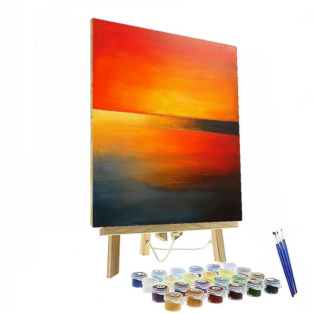 Rothko Inspired Abstract Sunset Horizon  Painting By Numbers Kit