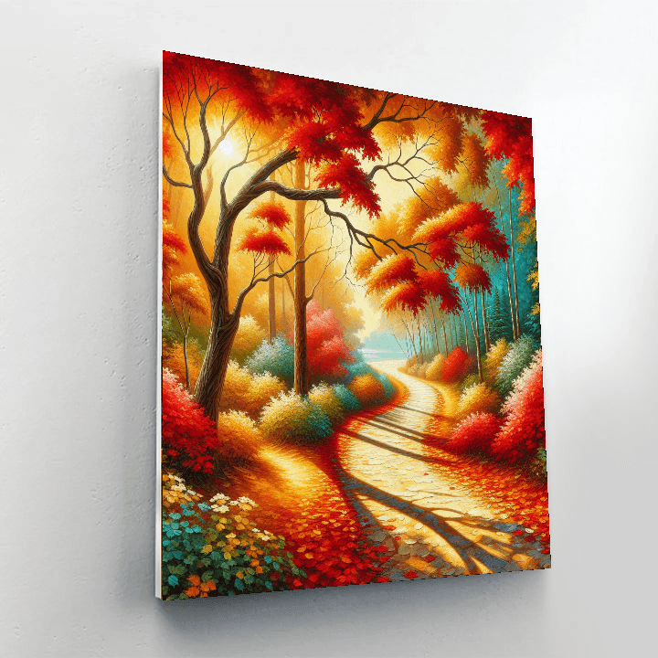 Dreamy Autumn Pathway Paint By Number