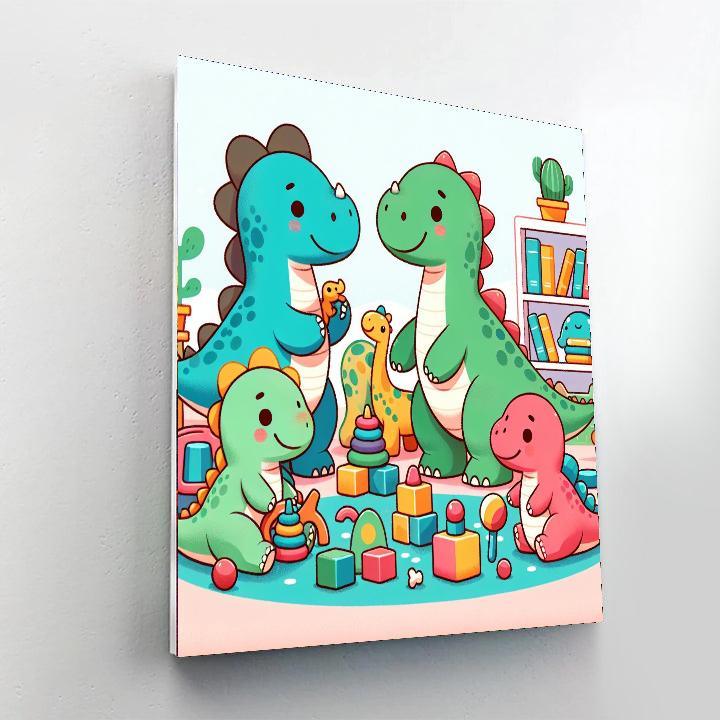 Adventurous Dino Daycare Numbered Painting Kits